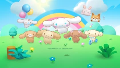 Join Cinnamoroll in a magical cloud adventure.